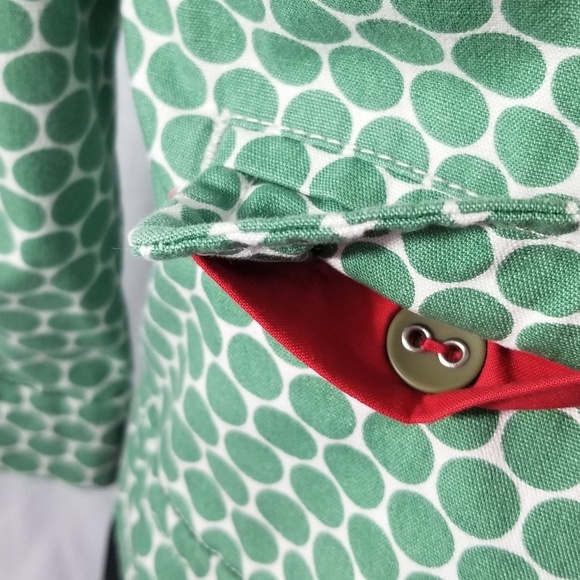 BODEN Green Polka Dot Jacket  Sz 8 - Picture 6 of 7